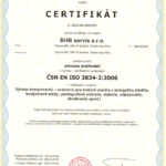 Certifikát ČSN EN ISO 3834-2:2006