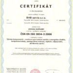 Certifikát ČSN EN ISO 3834-2:2022